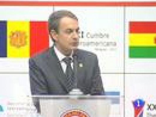 Zapatero se ha referido a la situación económica europea en la Cumbre Iberoamericana