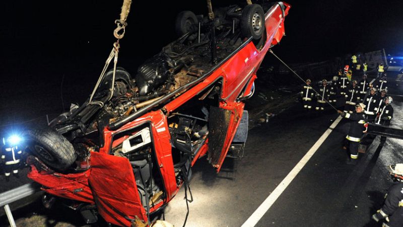 14 muertos en el accidente de un microbús que viajaba desde Valencia a Rumanía 