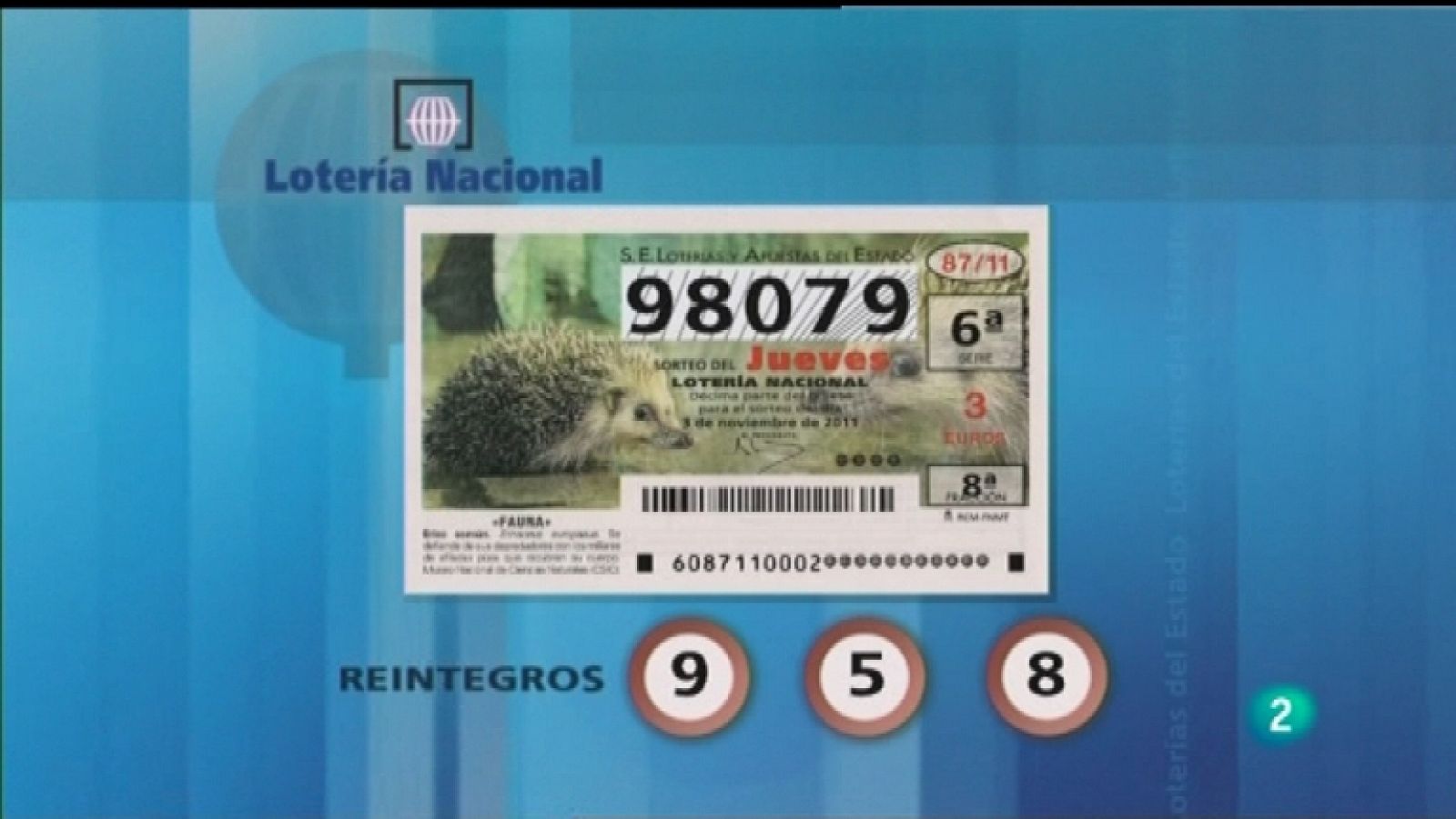 Loterías: Lotería diaria - 03/11/11 | RTVE Play