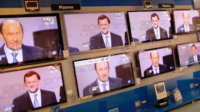  El minuto de oro del cara a cara Rubalcaba-Rajoy