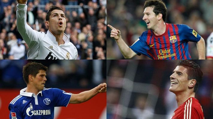 Telediario 1 - Póker de goleadores en Europa