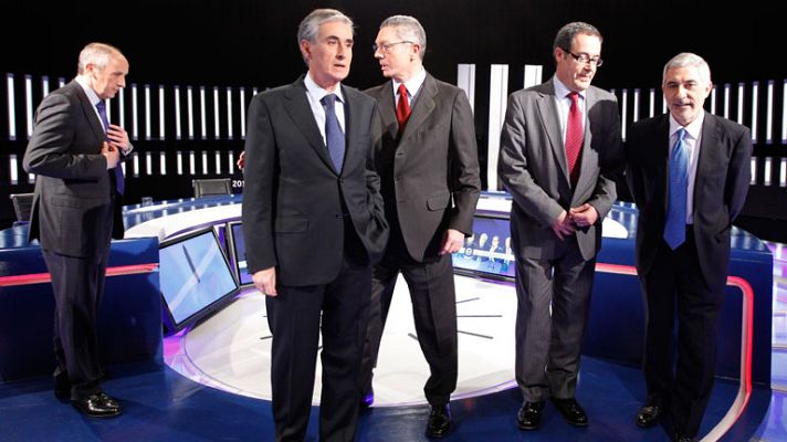 Telediario 1 - Bloque de democracia y otras políticas del gran debate a cinco en RTVE