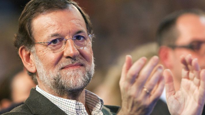 Telediario 1 - Rajoy se compromete si gobierna a colocar a España a la cabeza de Europa