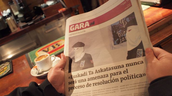 Telediario 1 - Reacciones a la entrevista a dos portavoces de ETA