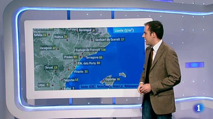El tiempo - Lluvias fuertes y persistentes en el noreste de Cataluña
