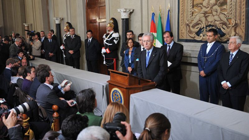 Mario Monti anuncia su Gobierno