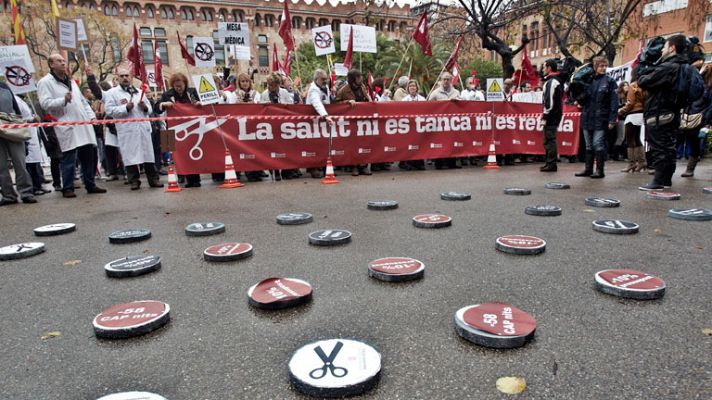 Telediario 1 - Huelgas en la sanidad catalana