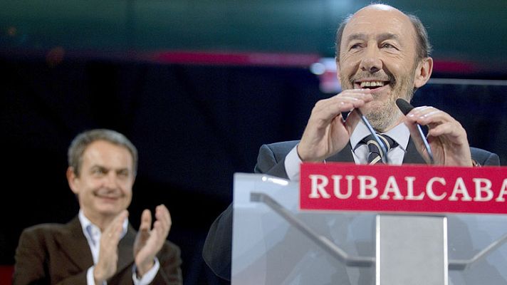Telediario 1 - Rubalcaba y Zapatero coinciden