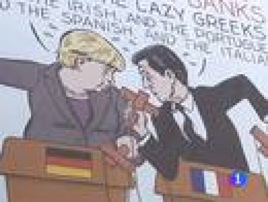 Telediario 1 - Merkel aboga por la política