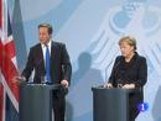 Telediario 1 - Cameron y Merkel han vuelto a constatar su desacuerdo