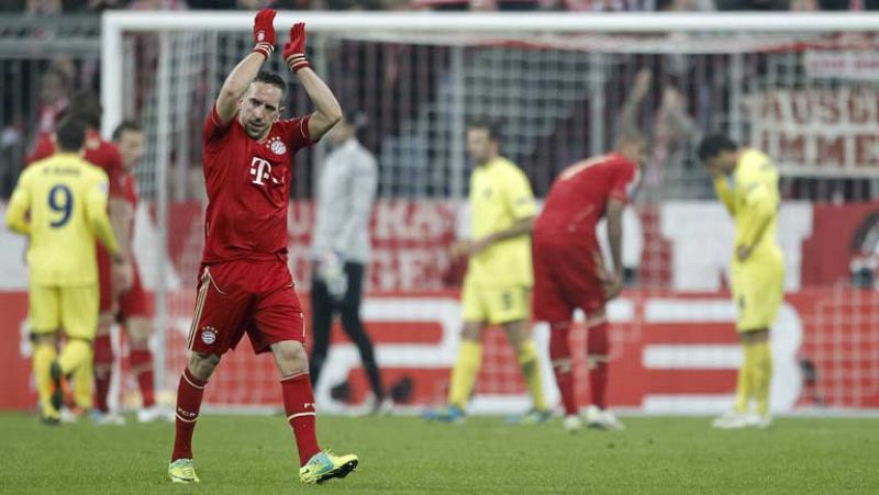 El Villarreal ha dicho adiós a todas sus opciones de jugar la Europa League después de caer en el campo del Bayern de Munich por 3-1. Ribery, en dos ocasiones. y Mario Gómez marcaron para el Bayern. De Guzmán lo hizo para el Villarreal. 