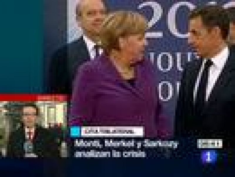 Sarkozy, Merkel y Monti se reúnen en Estrasburgo