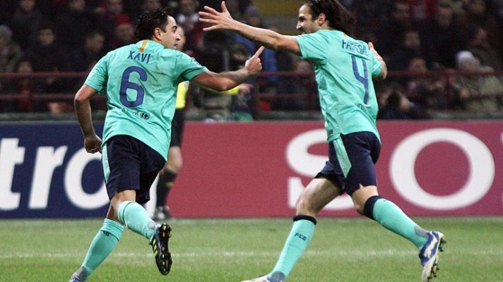 Telediario 1 - Xavi marca y destaca ante el Milan