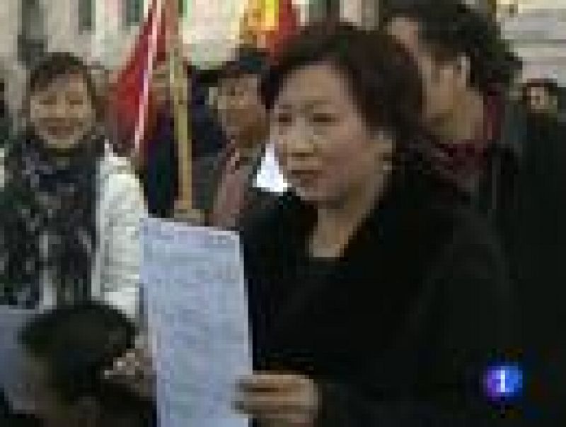 Los comerciantes chinos se manifiestan en Madrid