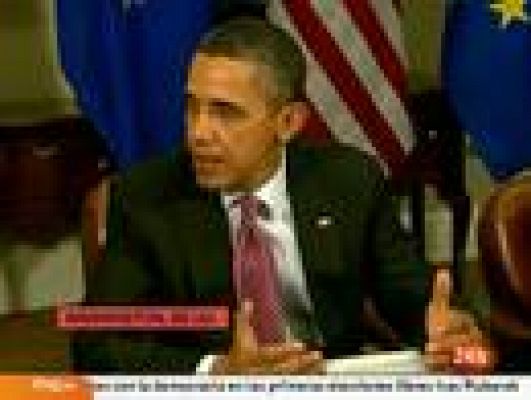 El presidente de EEUU, Barack Obama, se ha comprometido a cumplir la parte de EE.UU. para resolver la crisis de la deuda en la eurozona