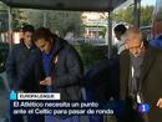 Telediario 1 - El Atlético ya está en Glasgow