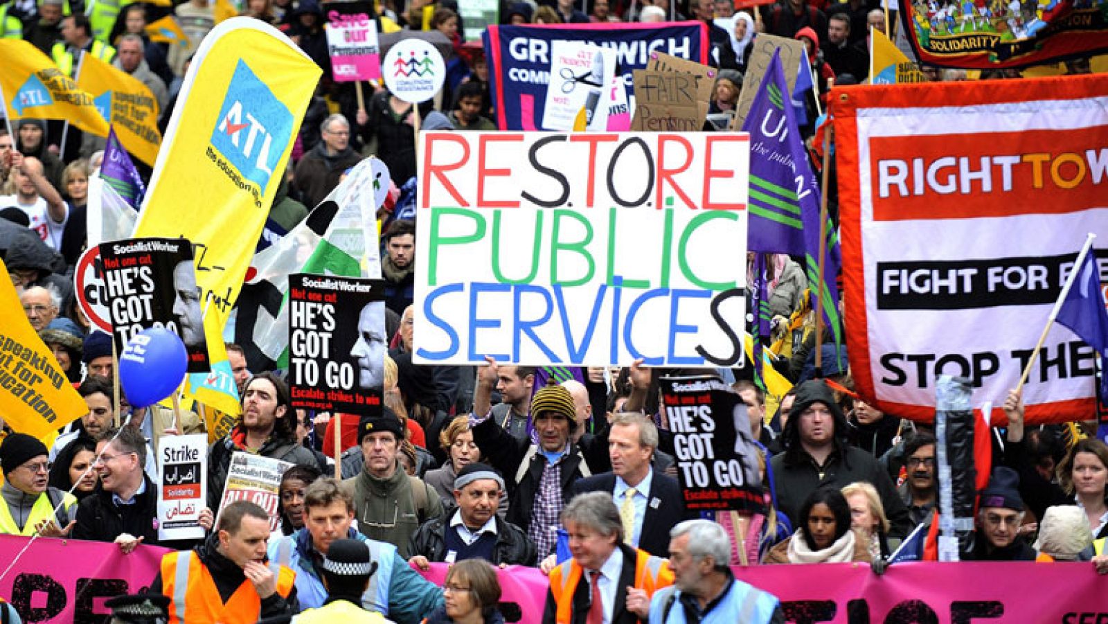 El sector público del Reino Unido está hoy en huelga