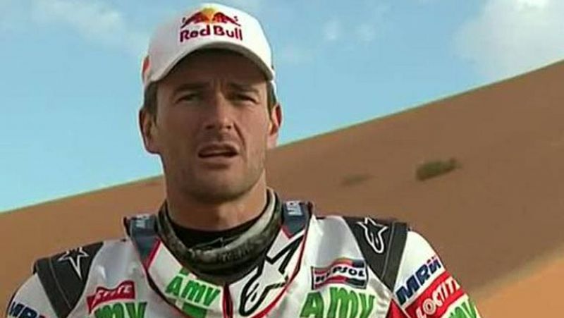 El piloto español Marc Coma prepara en Marruecos el asalto a su cuarto título en  la categoría de motos del Rally Dakar.