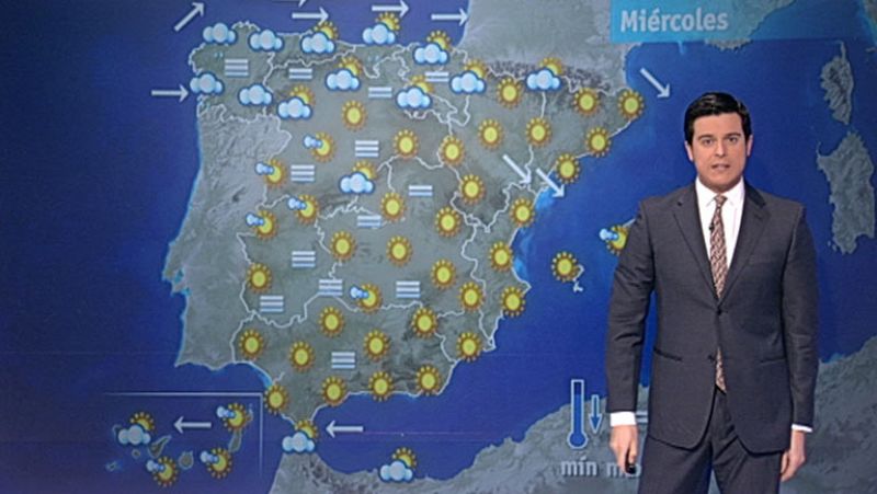 Temperaturas sin cambios importantes y lluvias débiles en el extremo norte