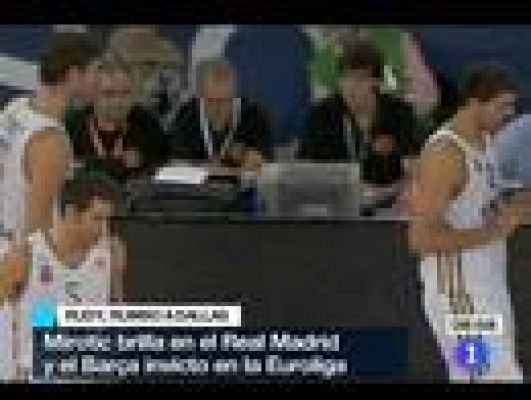 Telediario 1 - Madrid y Barça ganan, Caja Laboral pierde