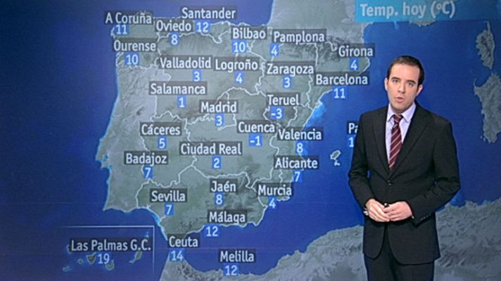 El tiempo - Lluvias débiles