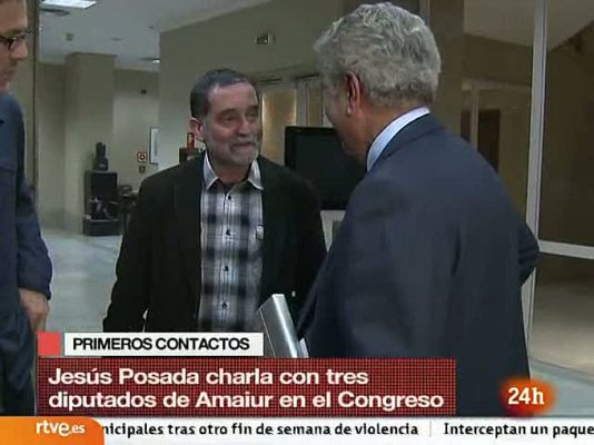 Posada saluda a los diputados de Amaiur