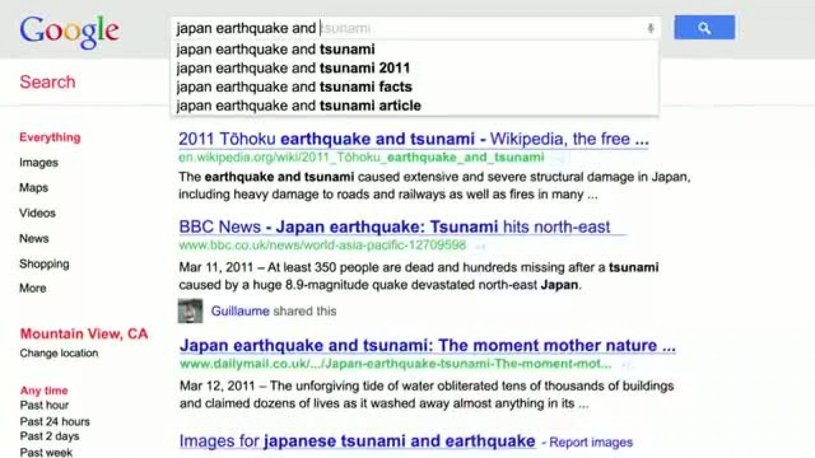 Google ha publicado un año más la lista de palabras más buscadas en 2011 por los internautas. Este ránking,  denominado Zeitgeist, ofrece una mirada a las tendencias en internet marcadas por las consultas de los usuarios en el año que se acaba.