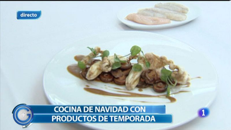 Cocina de Navidad con productos de temporada