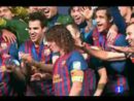 Telediario 1 - El Barcelona recibe el título mundial