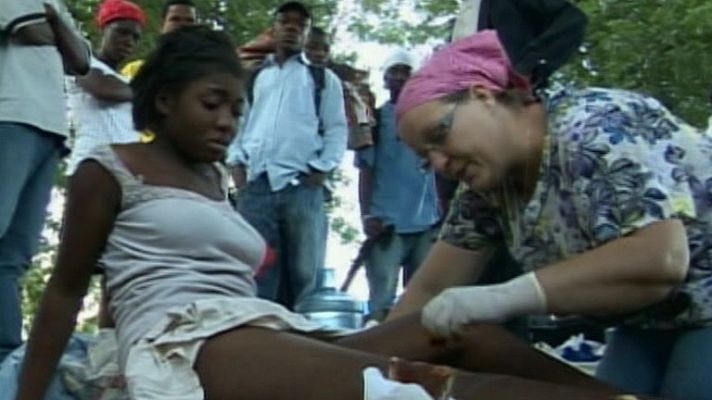 Telediario 1 - Descenso de ayuda internacional