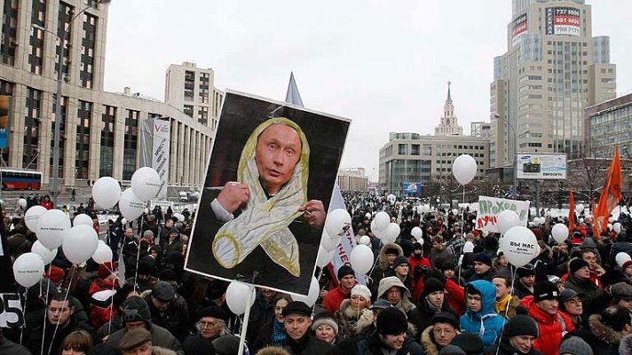 Rusia vive otra multitudinaria protesta contra el fraude electoral