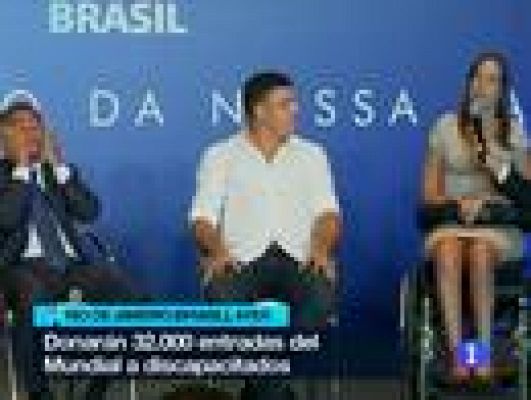 Telediario 1 - Romario y Ronaldo, con los discapacitados