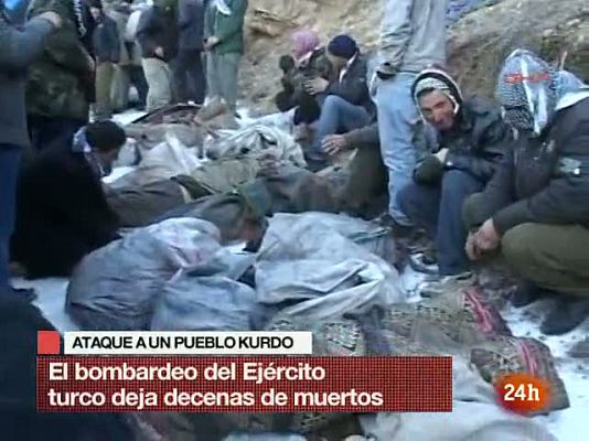 Informativo 24h - Decenas de kurdos mueren en un bombardeo de la aviación turca en el sureste del país