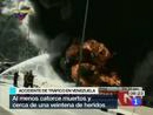 Telediario 1 - 14 muertos al volcar un camión cisterna en Venezuela