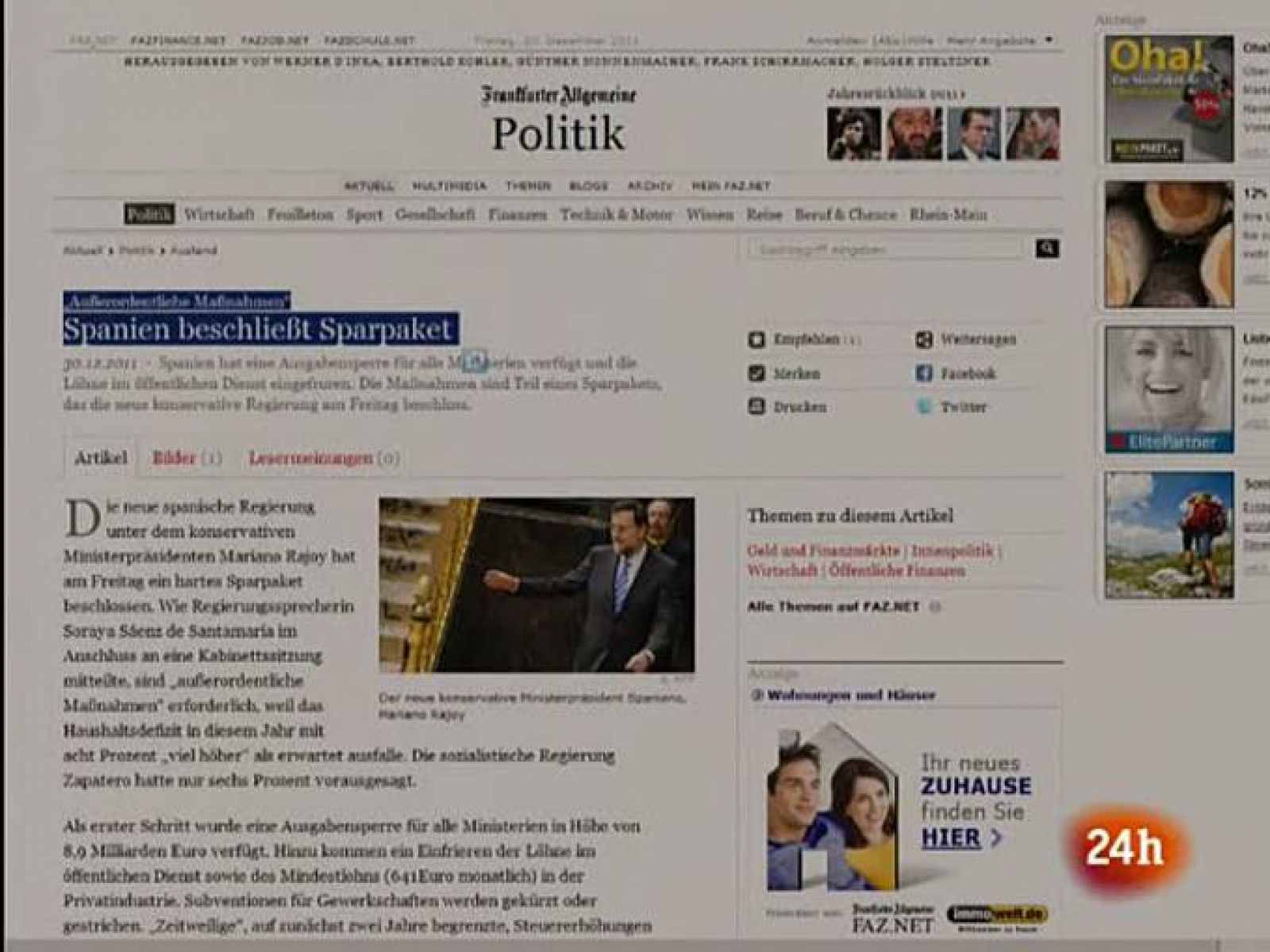 La prensa internacional destaca la desviación del déficit en España | Ver