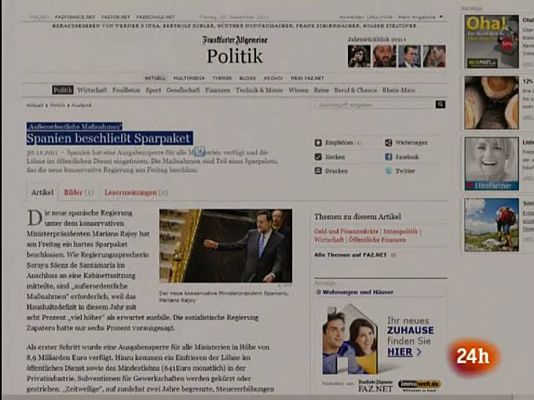  - La prensa internacional destaca la desviación del déficit en España