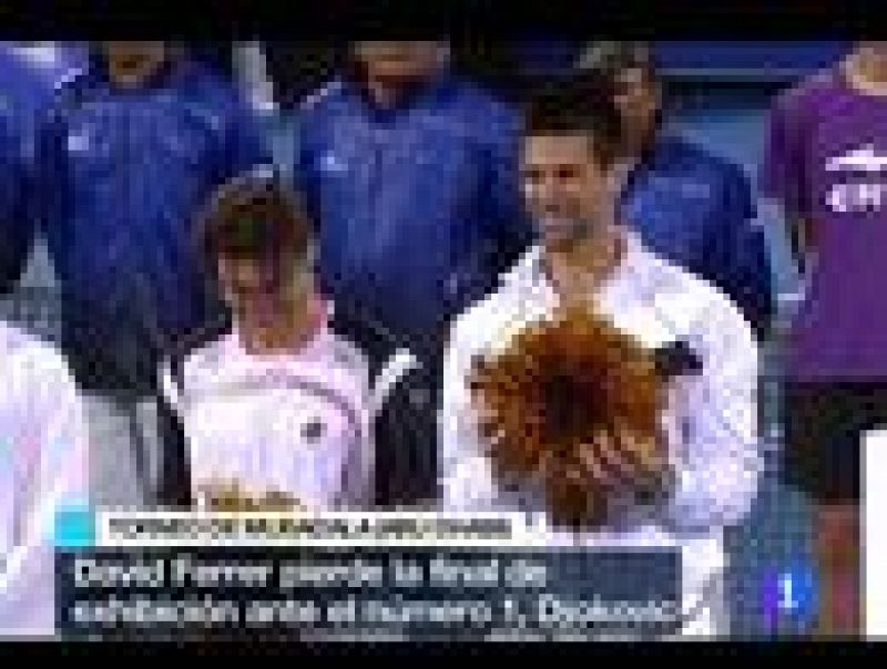 Telediario 1: Djokovic triunfa ante Ferrer en la exhibición de Abu ...