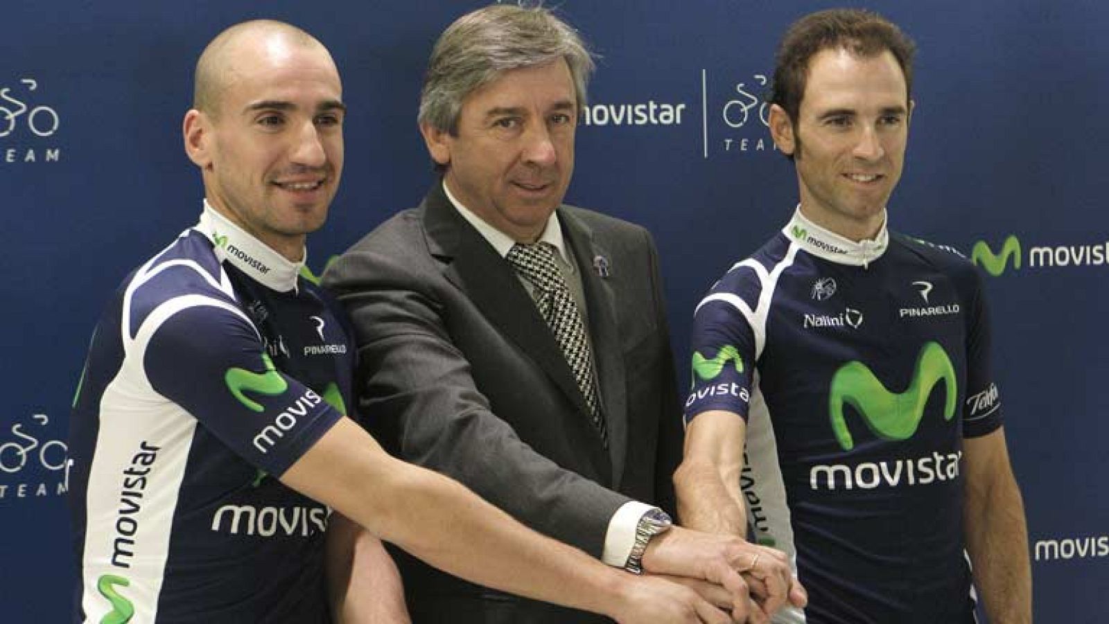 Juanjo Cobo y Alejandro Valverde, estrellas del Movistar