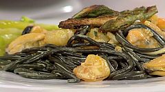 Saber Cocinar - Espaguetis negros con frutos del mar (09/01/12)