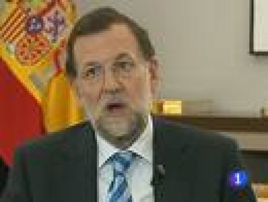 Telediario 1 - Primeras declaraciones de Rajoy