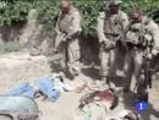 Telediario 1 - Pólemica por el video de Afganistán