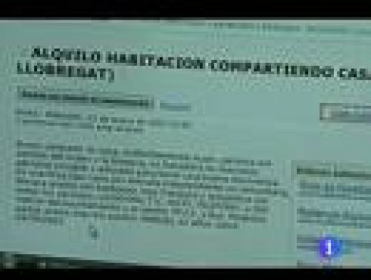 Telediario 1 - La crisis y los pisos a compartir