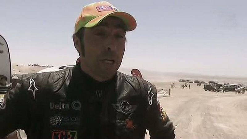 El español Joan Roma, segundo en la general de coches del Dakar a 42:57 minutos del líder y virtual ganador, el francés Stephane Peterhansel, ha comentado tras la penúltima jornada del Dakar que  la etapa de hoy es "una de las más difíciles" que recu