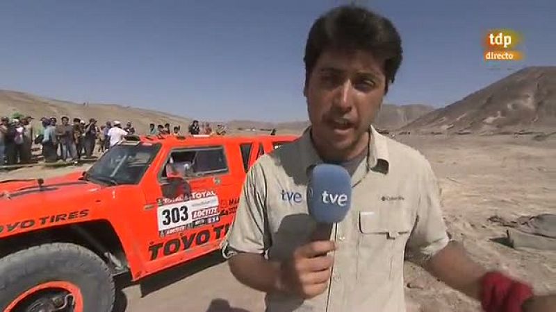 El enviado de TVE, Jasús Cebrián, nos enseña las dificultades que sufren los pilotos después de dos semanas de Dakar.