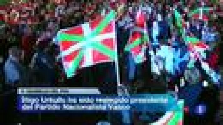 Telediario 1 - Íñigo Urkullu ha sido reelegido presidente del PNV