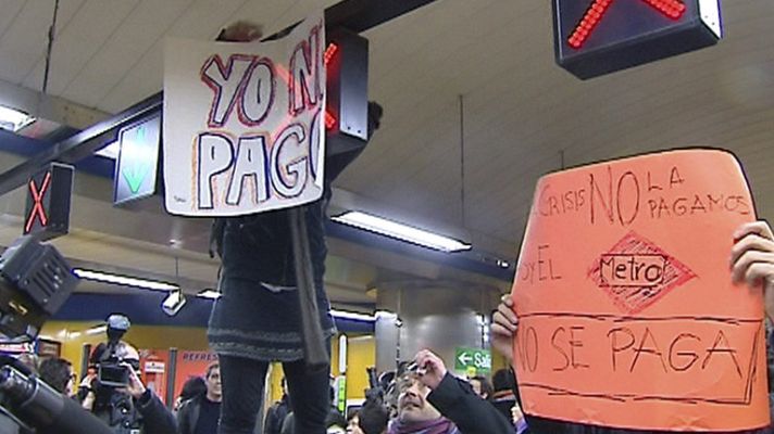 Telediario 1 - Movimiento "yo no pago¿