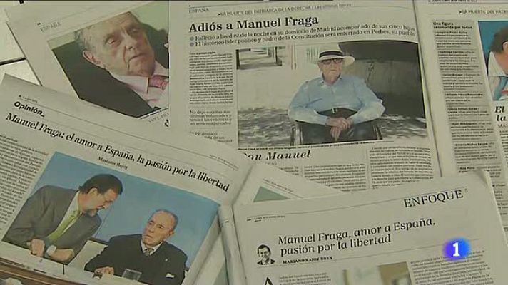 Telediario 1 - Homenaje a Fraga desde el PP