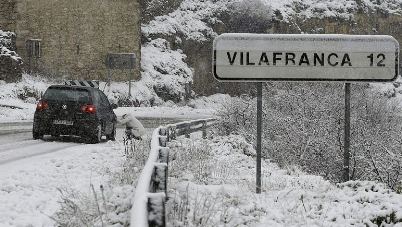 Caen las primeras nevadas del invierno en cotas bajas