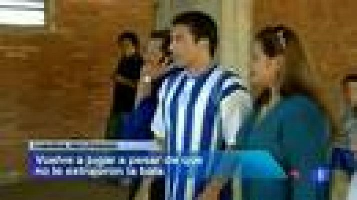 Telediario 1 - Cabañas vuelve a jugar al fútbol