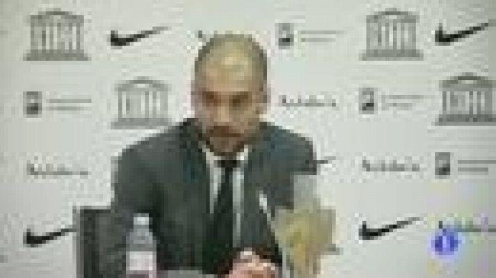 Telediario 1 - Guardiola: "La fuerza de Messi  es ser importante en cada partido"